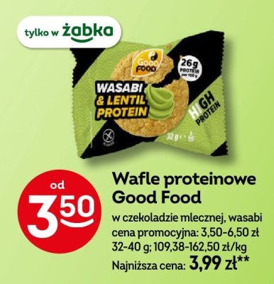 Wafle proteinowe Good Food w czekoladzie mlecznej, wasabi promocja w Żabka