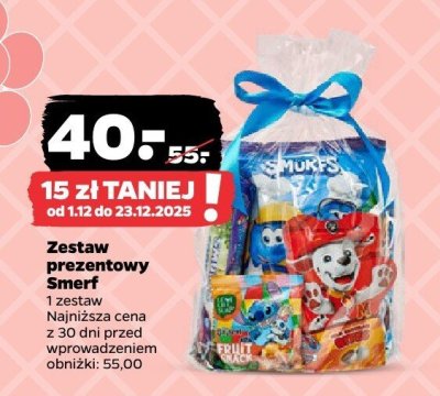 Zestaw prezentowy Smerf promocja w Netto