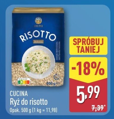 Ryż do risotto Cucina promocja w Aldi