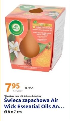 Świeca zapachowa Air Wick Essential Oils promocja w Action
