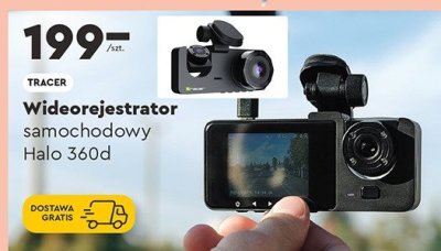 Wideorejestrator samochodowy Halo 360d Tracer promocja w Biedronka