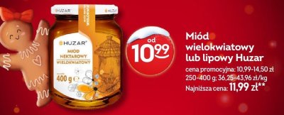 Miód wielokwiatowy lub lipowy Huzar promocja w Żabka