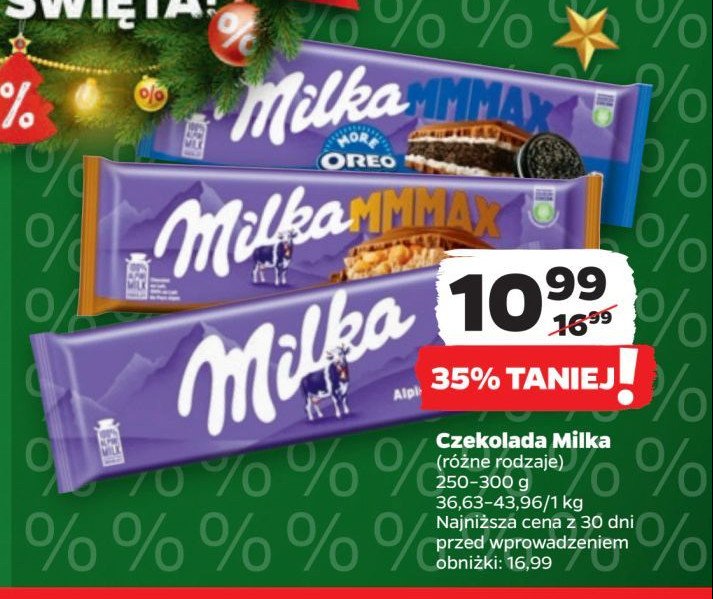 Czekolada mleczna Milka alpenmilch promocja