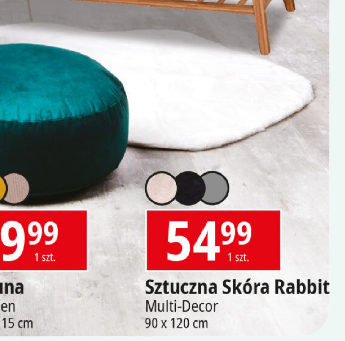 Sztuczna skóra rabbit 90 x 120 cm Multidecor promocja