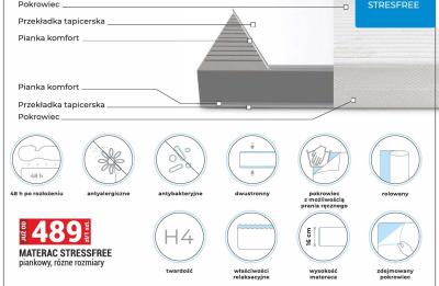 Materac STRESFREE promocja w Merkury Market