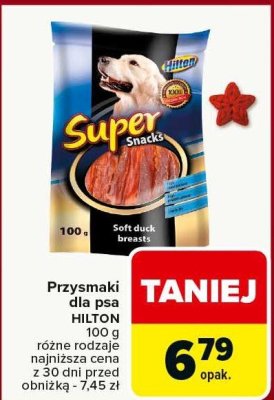 Przysmaki dla psa HILTON Super Snacks Soft duck breasts 100 g różne rodzaje promocja w Carrefour
