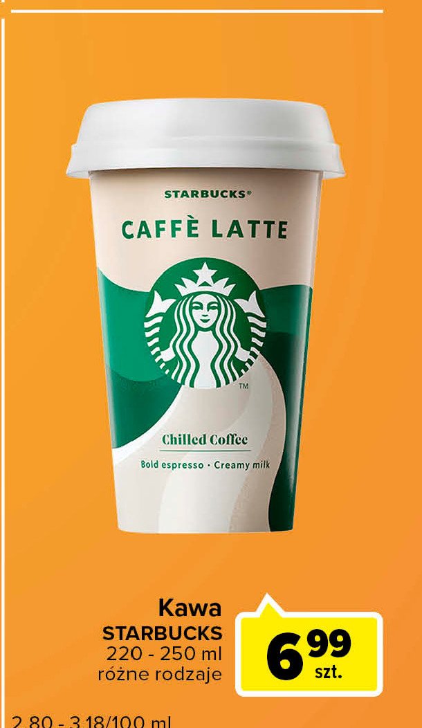 Kawa caffe latte Starbucks grande cup promocja