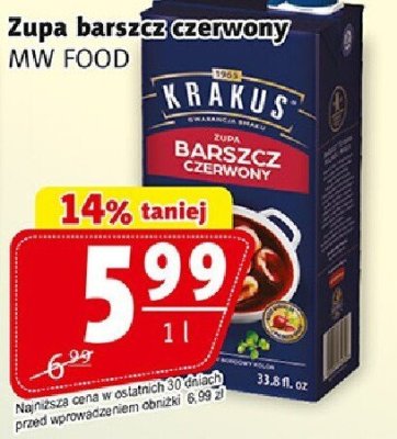 Zupa barszcz czerwony Krakus MW FOOD promocja w Prim Market