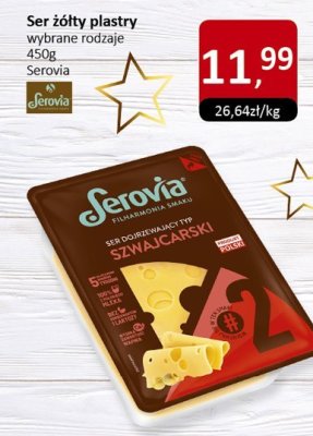 Ser żółty plastry wybrane rodzaje 450g Serovia promocja w Market Point