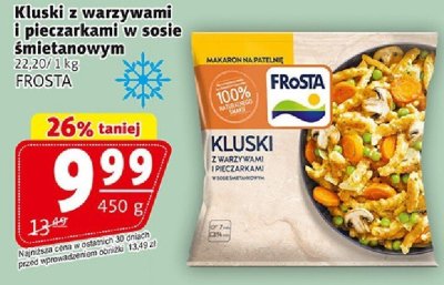 Kluski z warzywami i pieczarkami w sosie śmietanowym FROSTA promocja w Prim Market