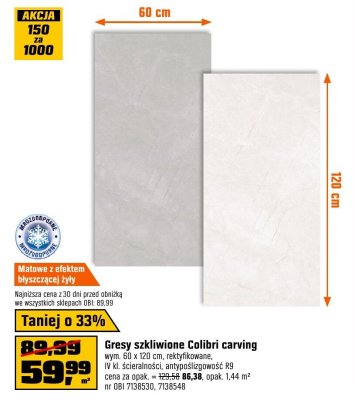 Gresy szkliwione Colibri carving promocja w OBI