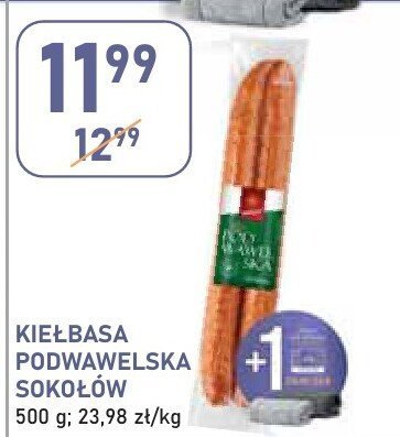 Kiełbasa podwawelska sokołów promocja w Stokrotka