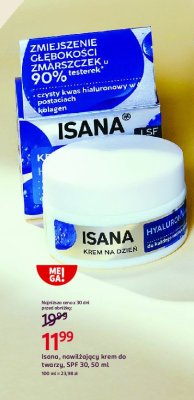 Krem do twarzy na dzień spf30 Isana hyaluron intense promocja