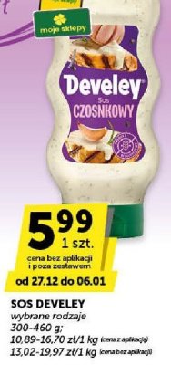 Sos Develey Czosnkowy wybrane rodzaje promocja w Groszek