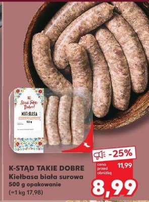 Kiełbasa biała surowa promocja w Kaufland