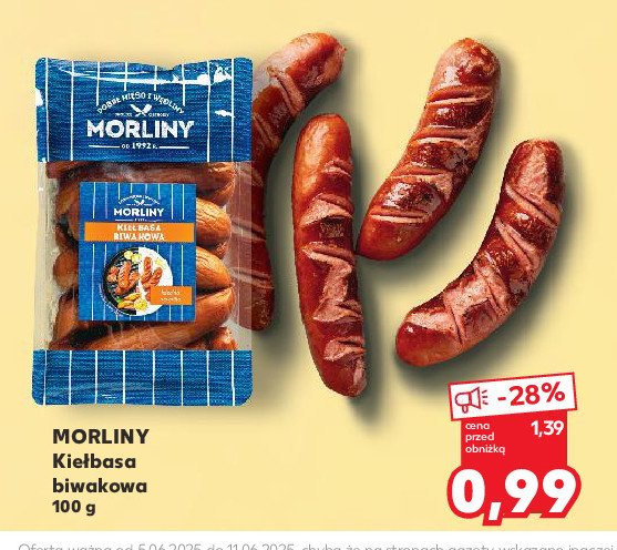 Kiełbasa biwakowa Morliny promocja w Kaufland