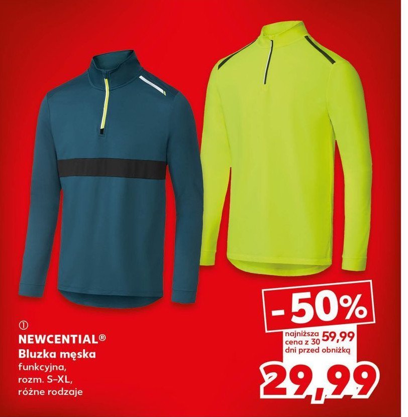 Bluza męska s-xl Newcential promocja w Kaufland