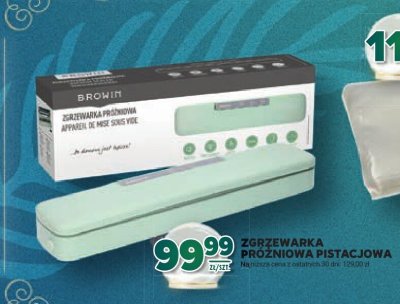 Zgrzewarka próżniowa pistacjowa Browin promocja w Stokrotka
