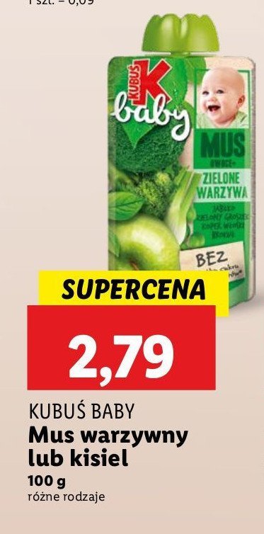 Kisiel jabłko-wiśnia Kubuś baby promocja