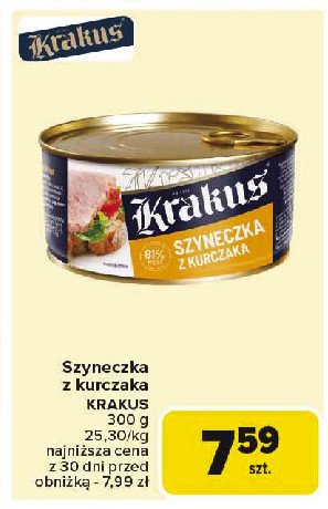 Szyneczka z kurczaka KRAKUS promocja w Carrefour Market