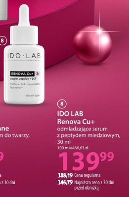 Serum IDO LAB Renova Cu+ odmładzające serum z peptydem miedzowym promocja w Hebe