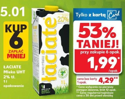 Mleko UHT 2% promocja w Kaufland