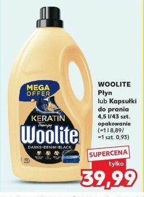 Płyn do prania Woolite dark black & denim promocja