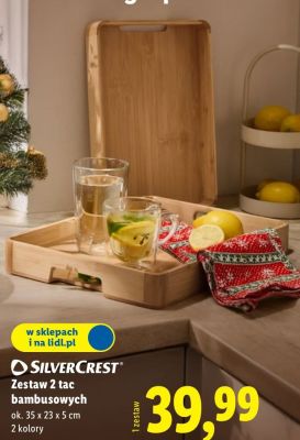 Zestaw 2 tac bambusowych  promocja w Lidl