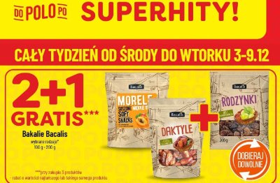Bakalie Bacalis Morele suszone miękkie promocja w POLOmarket