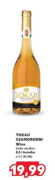 Wino białe słodkie TOKAJI SZAMORODNI promocja w Kaufland