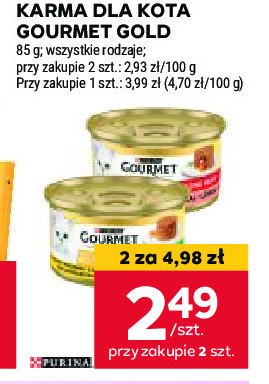 Karma dla kota z kurczakiem i marchewką Purina gourmet gold promocja