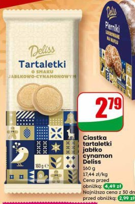 Ciastka tartaletki jabłko cynamon Deliss promocja w Dino