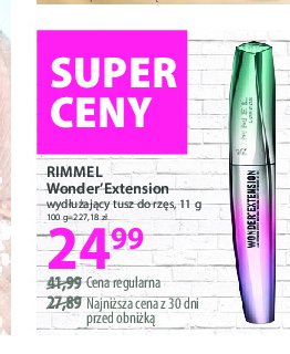 Tusz do rzęs RIMMEL WONDER'EXTENSION promocja