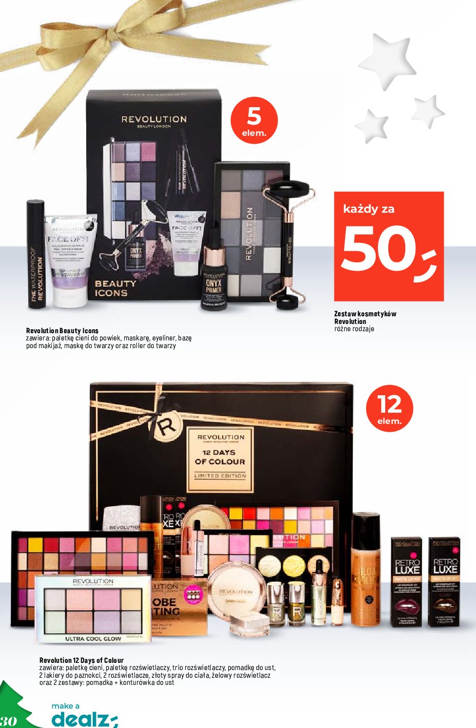 Zestaw w pude艂ku 12 days of colour MAKEUP REVOLUTION ZESTAW promocja
