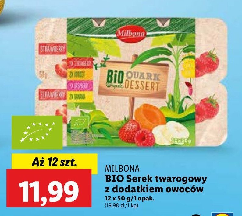 Serek twarogowy z owocami Milbona promocja