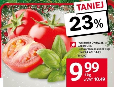 Pomidory okrągłe czerwone promocja w Selgros