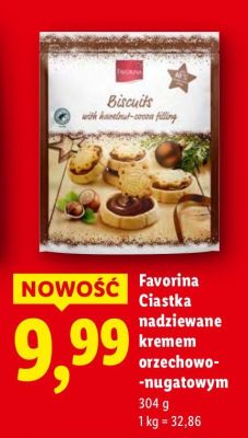 Ciastka nadziewane kremem orzechowo-nugatowym  promocja w Lidl