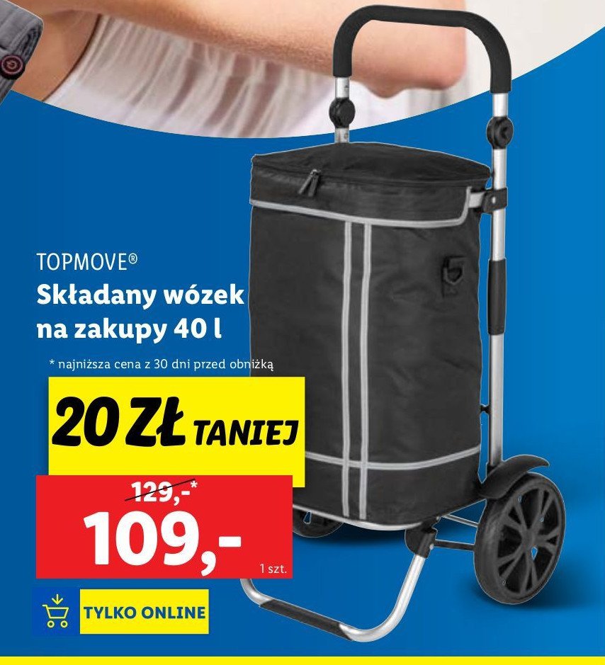 Wózek na zakupy 40 l Topmove promocja w Lidl