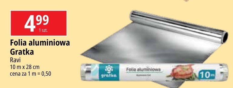 Folia aluminiowa 10 m GRATKA promocja