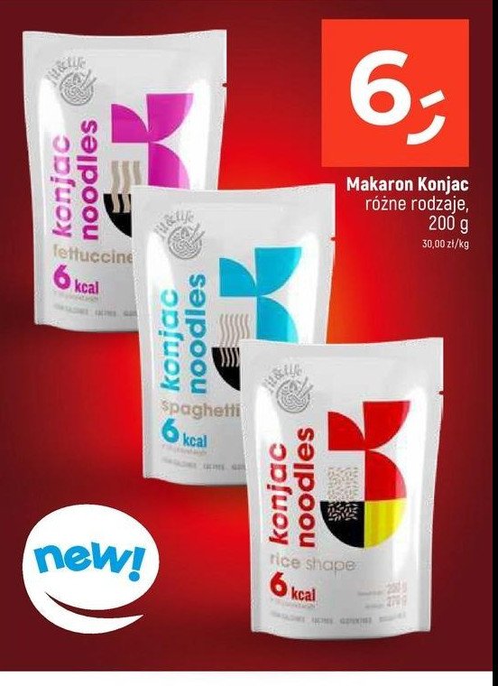 Makaron rice shape Konjac noodles promocja w Dealz