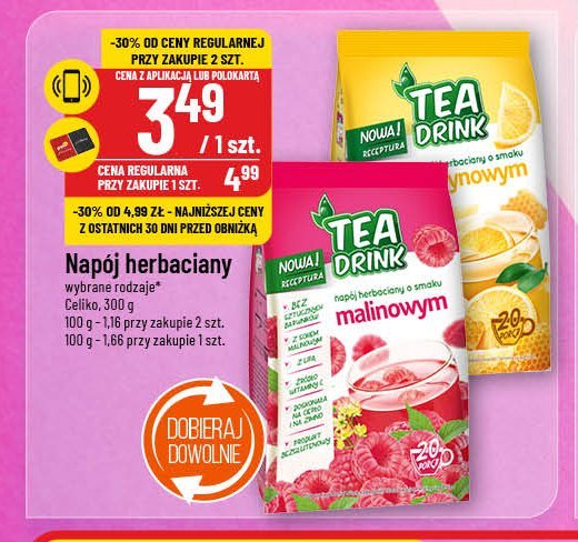 Napój herbaciany o smaku cytrynowym z witaminą c Tea drink natura promocja w POLOmarket