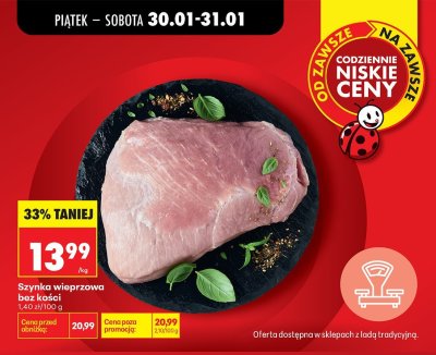 Szynka wieprzowa bez kości promocja w Biedronka