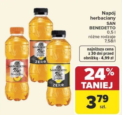 Napój herbaciany San Benedetto promocja w Carrefour