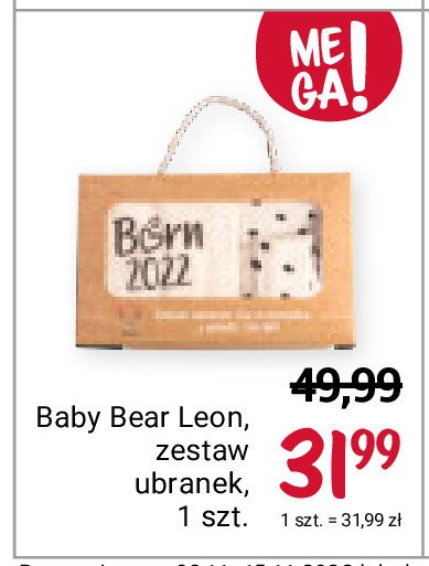 Zestaw ubranek dla noworodka rozm. 62-68 Baby bear leon promocja
