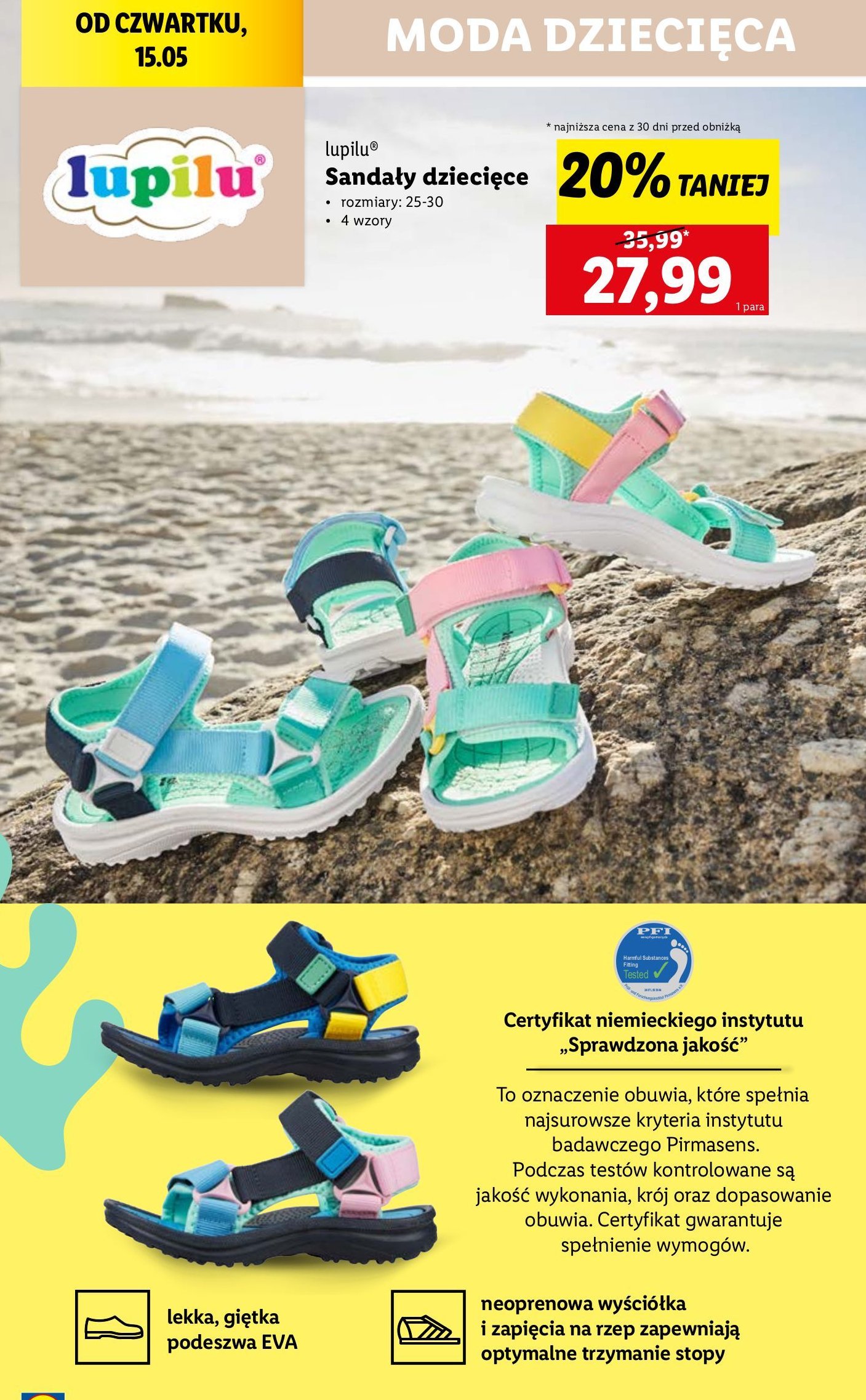 Sanda艂y dzieci臋ce 25-30 Lupilu promocja