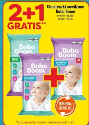 Chusteczki nawilżane Bobo Boom 80 szt. promocja w POLOmarket
