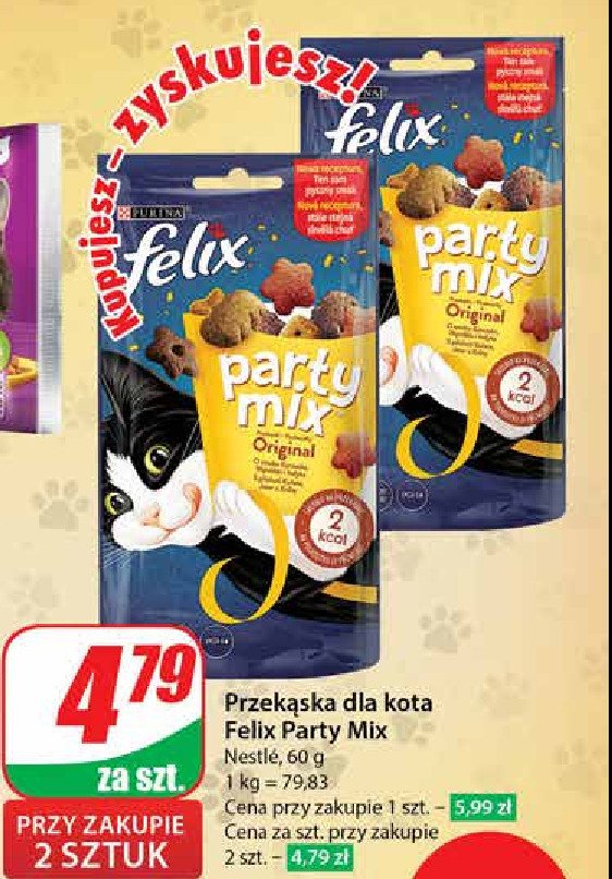Karma dla kotów original mix Purina felix party mix promocja