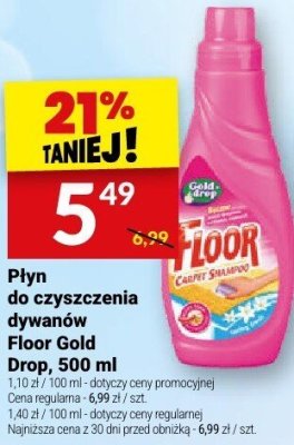 Płyn do czyszczenia dywanów Floor Gold Drop, 500 ml promocja w Twój Market