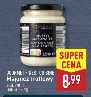 Majonez truflowy Gourmet finest cuisine promocja w Aldi