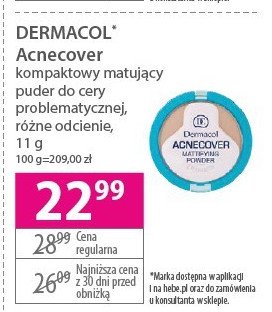 Puder porcelain Dermacol acne cover promocja